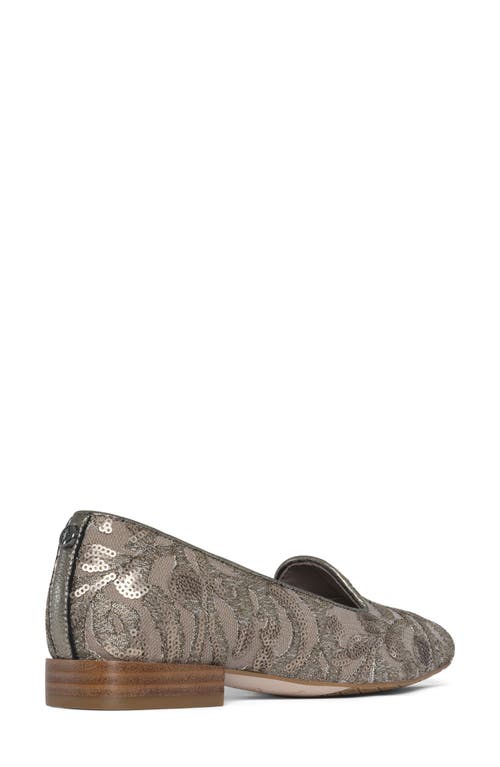 Donald Pliner Reena Sequin Embellished Loafer Flat In Pewter