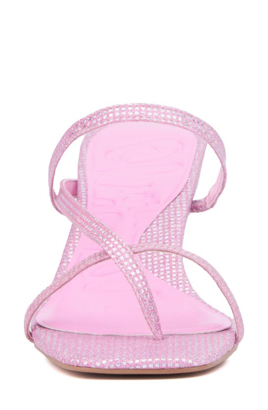 Olivia Miller Angelic Rhinestone Sandal In Pink
