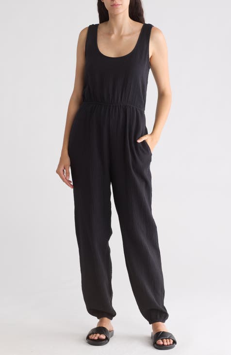 Crinkle Gauze Sleeveless Jumpsuit