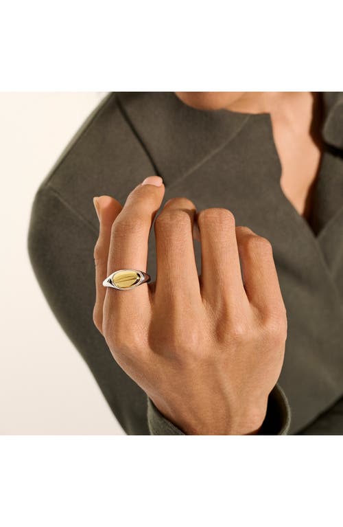 John Hardy Pebble Ring, Sterling Silver, Gold In Silver