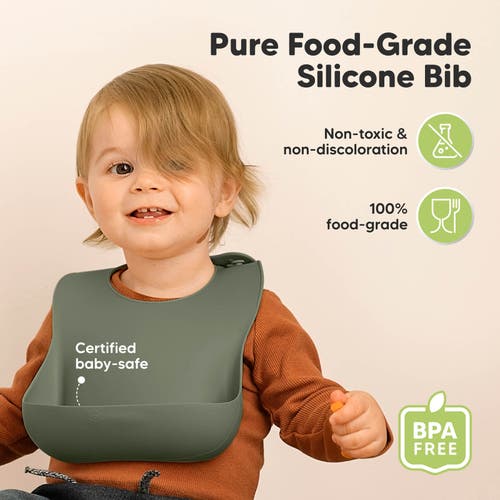 Shop Keababies Prep Silicone Bibs In Marsh