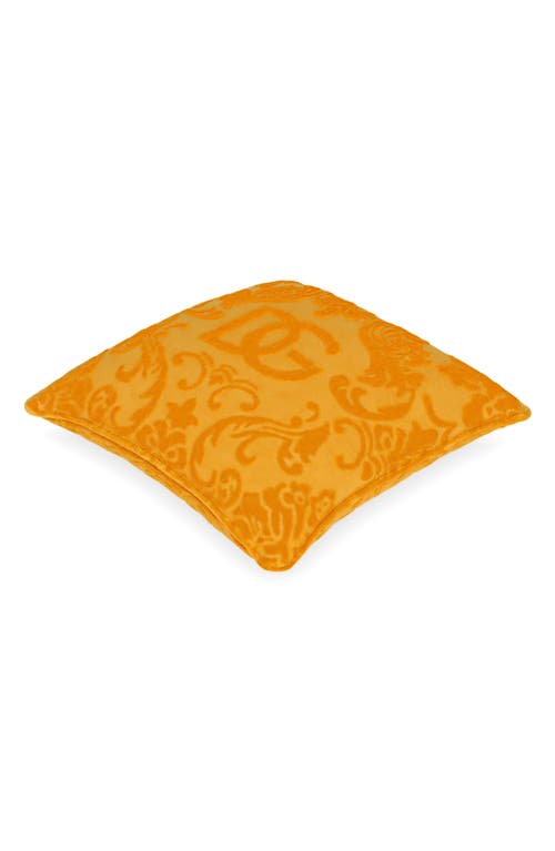 Dolce & Gabbana Cotton Cushion In Gold