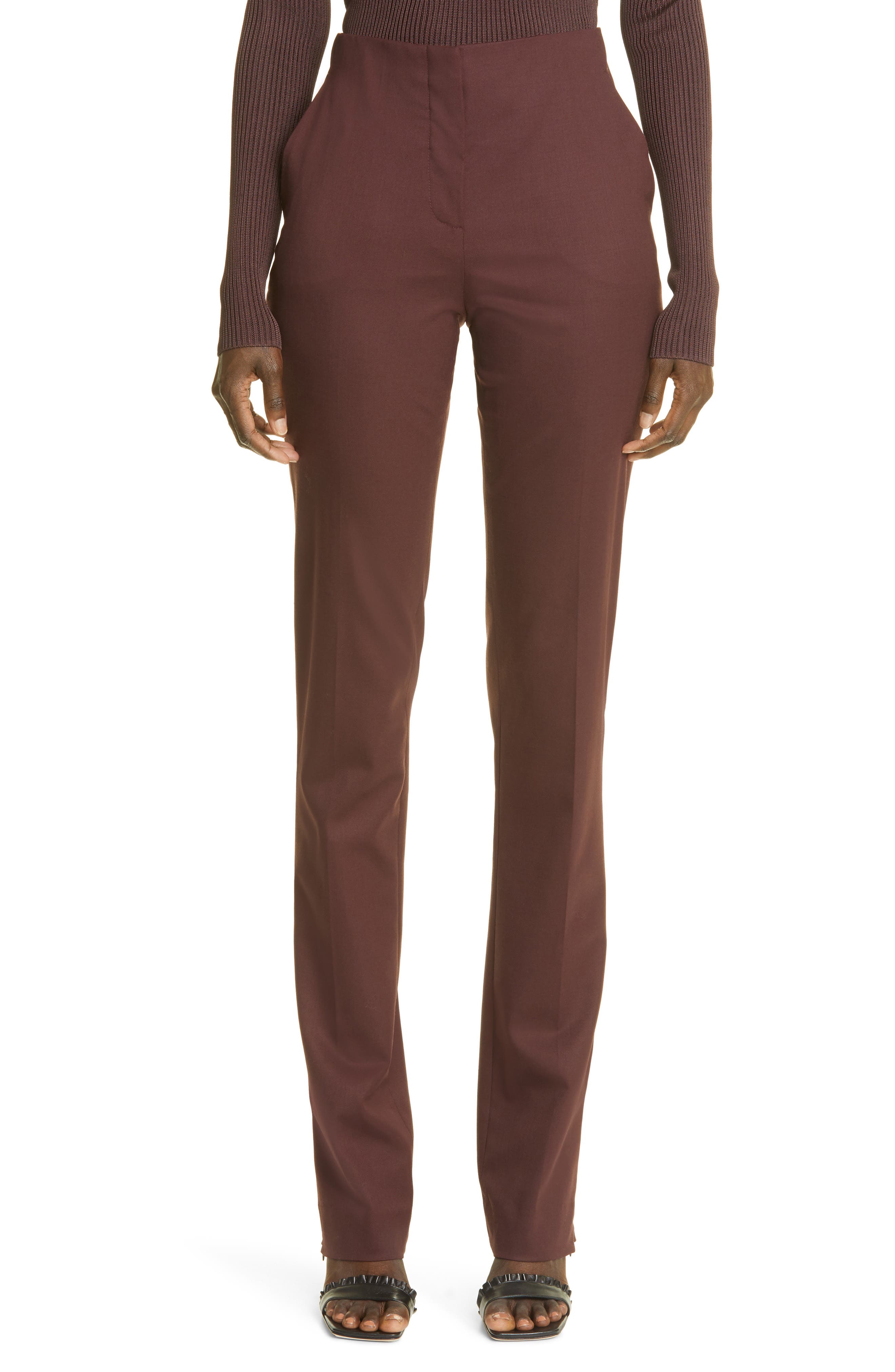 Zip Cuff Stretch Wool Pants | Nordstrom