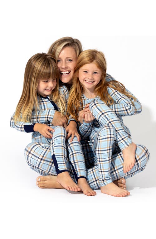 Shop Bellabu Bear Plaid Convertible Footie Pajamas In Blue