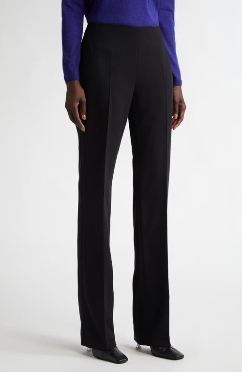Akris Carole Stretch Wool Double Face Pants In 009 Black