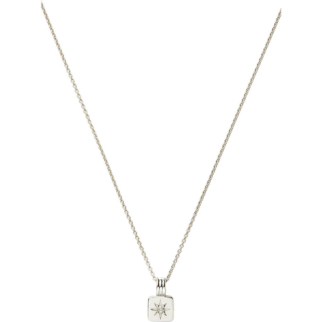 MISSOMA MISSOMA ENGRAVABLE CUBIC ZIRCONIA STAR PENDANT NECKLACE