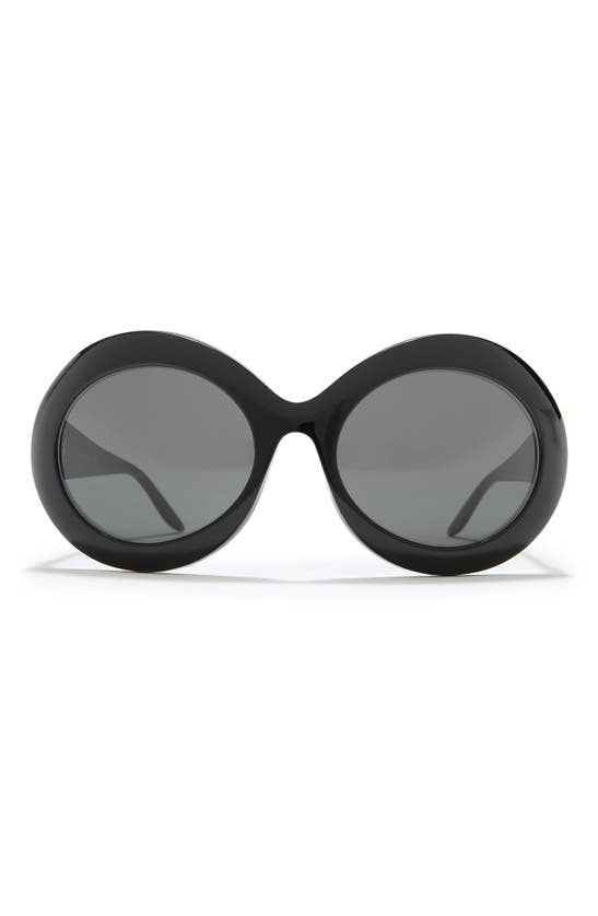 Gucci 64mm Round Sunglasses In Black Silver Grey | ModeSens