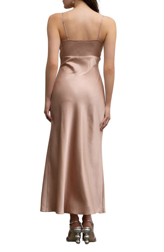BLU PEPPER BLU PEPPER FLOWER SATIN MIDI DRESS