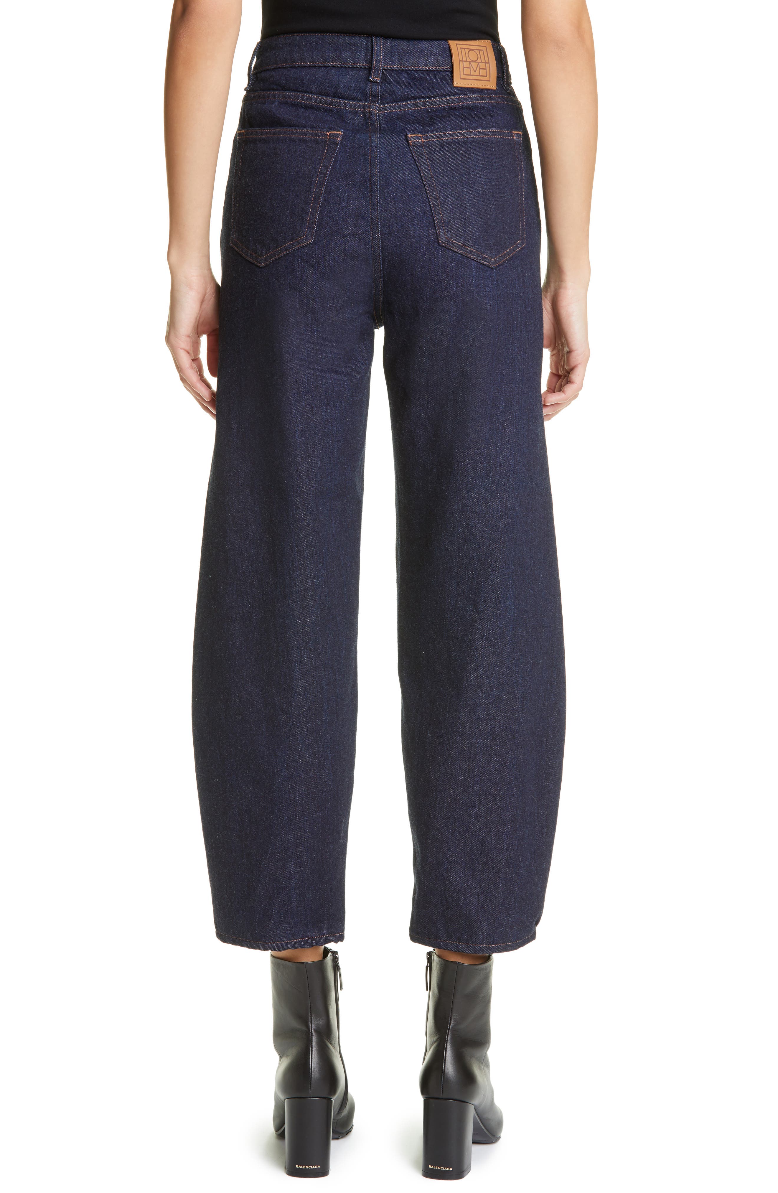 Totême High Waist Barrel Leg Raw Denim 