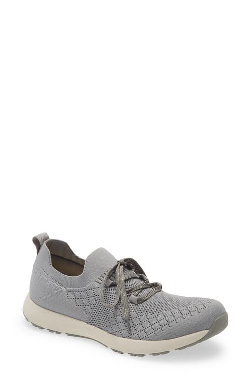 Froliq Knit Sneaker in Grey Leather
