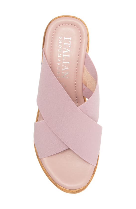 Shop Italian Shoemakers Crisscross Platform Slide Sandal In Pink