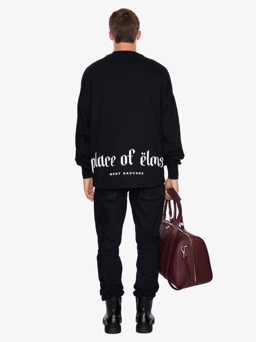 PLACE OF ELMS PLACE OF ELMS LONG-SLEEVE LOWER PRINT T-SHIRT 