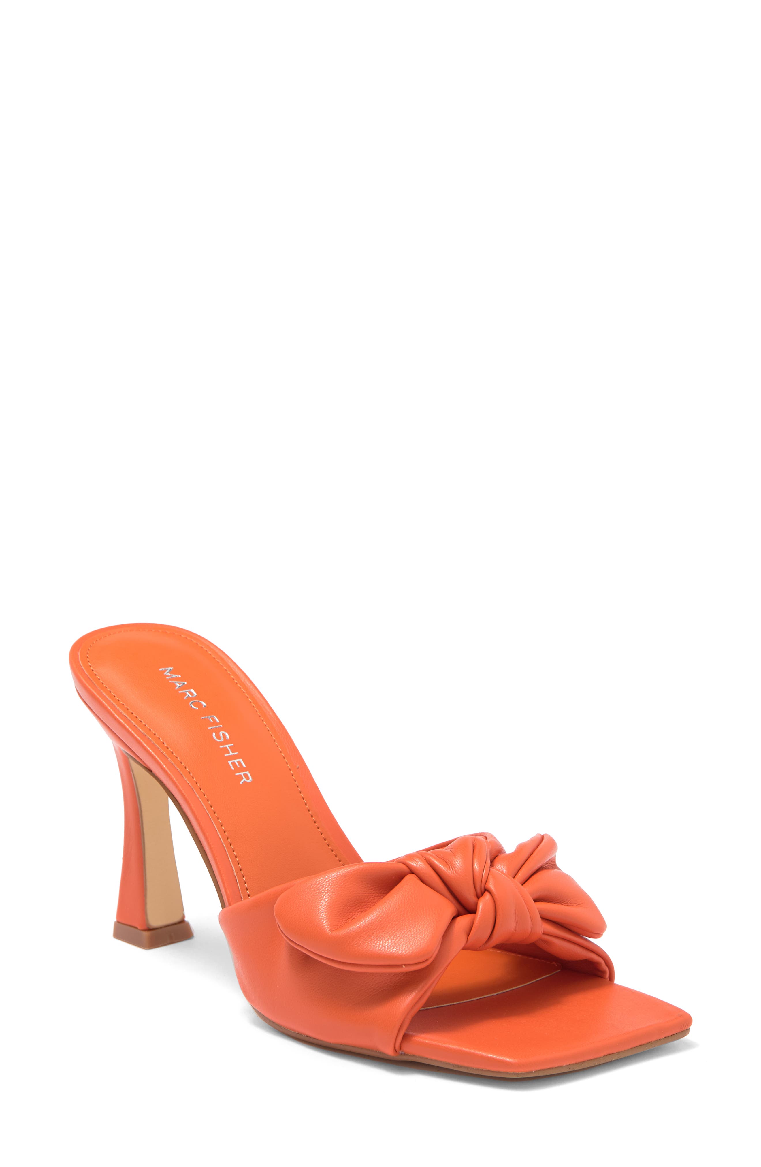 orange slip on heels