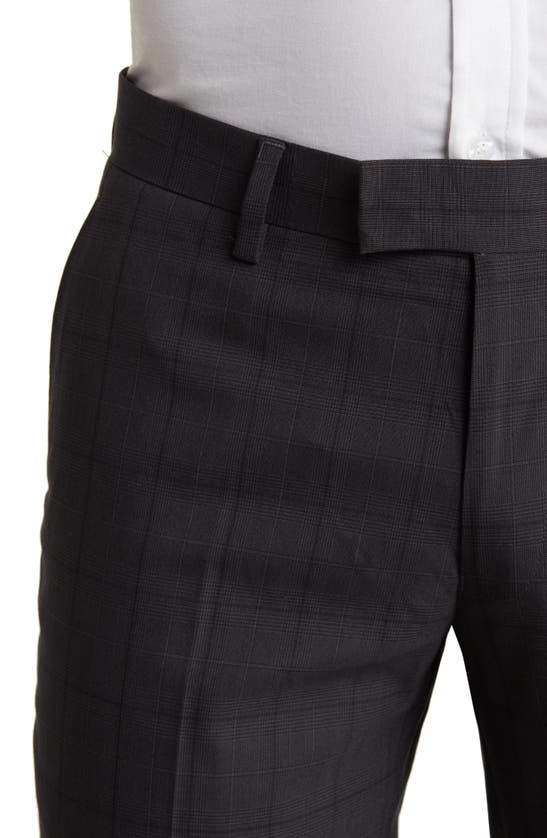 Soul Of London Tonal Plaid Suit In Black