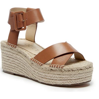 Sole Society Audrina Platform Espadrille Sandal, Brown