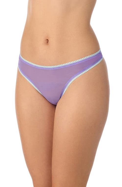 On Gossamer Hip-G Mesh Thong in Paisley Purple 