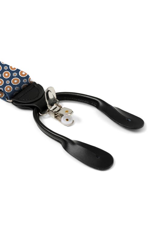 Cufflinks, Inc . Medallion Print Adjustable Suspenders In Blue