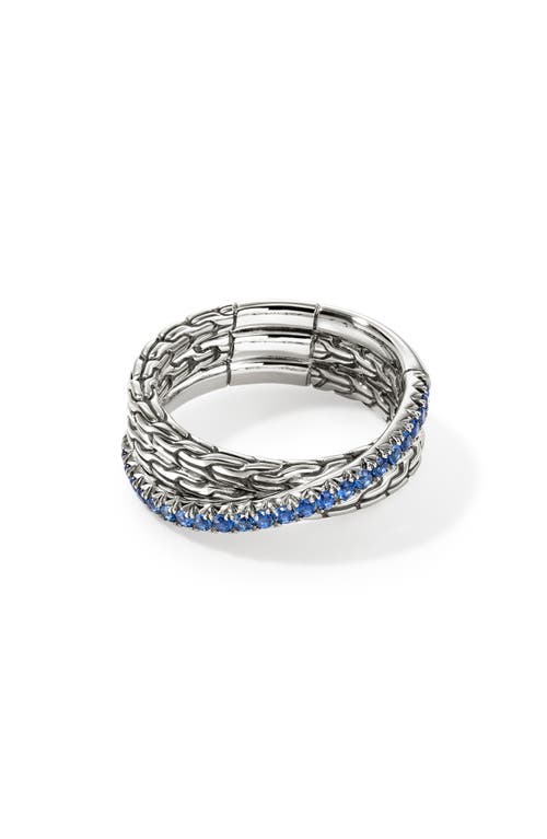 Shop John Hardy Pebble Diamond Ring In Silver/black