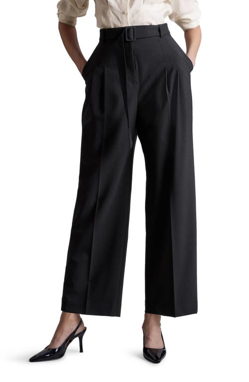 & Other Stories Pleat Front Pants Black Dark at Nordstrom, Regular