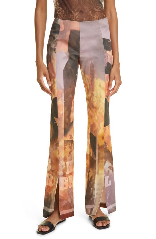ELLISS ELLISS SUNFLOWER STRETCH DENIM KICK FLARE PANTS