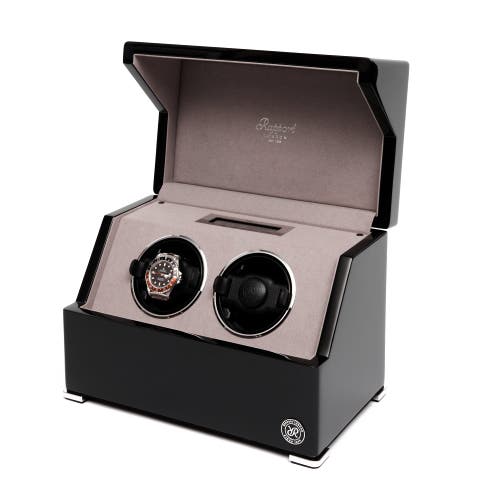 Shop Rapport London Perpetua Duo Watch Winder In Ebony