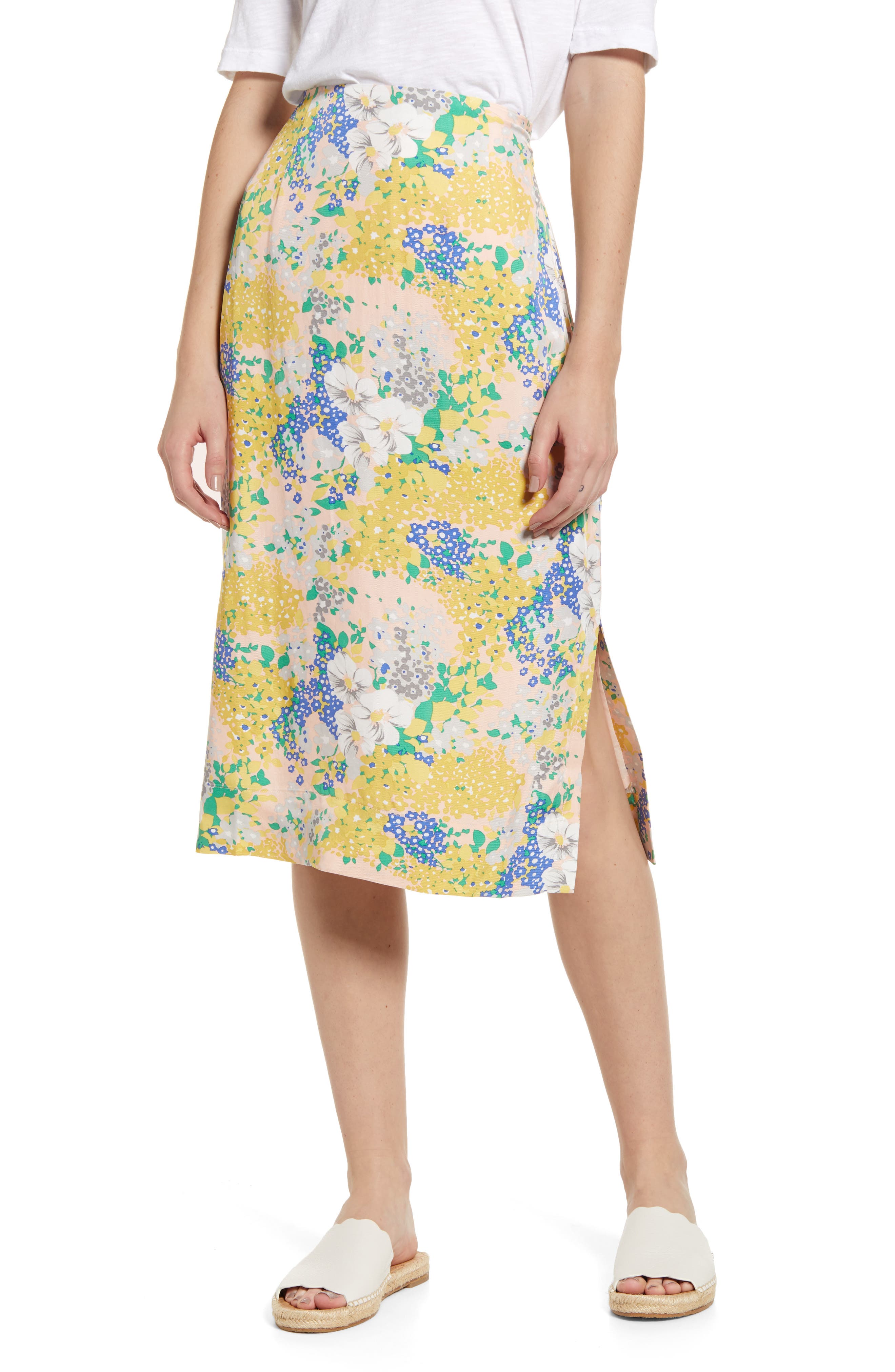 aqua midi slip skirt