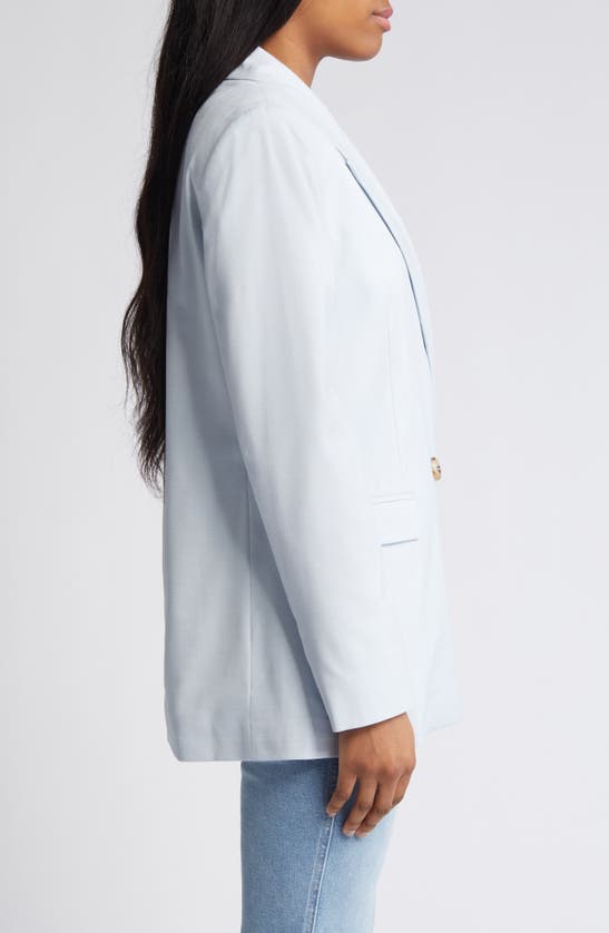 Shop Topshop Double Breasted Blazer In Light Blue