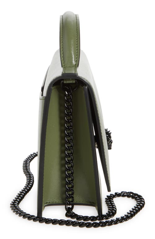 Shop Alexander Mcqueen Medium Skull Leather Top Handle Bag In Khaki Green