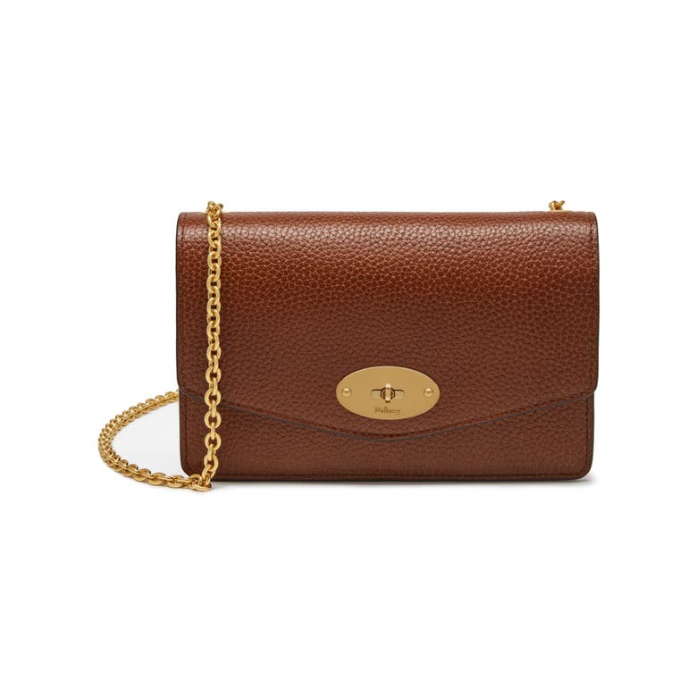 Shop Mulberry Small Darley Leather Clutch In Oak