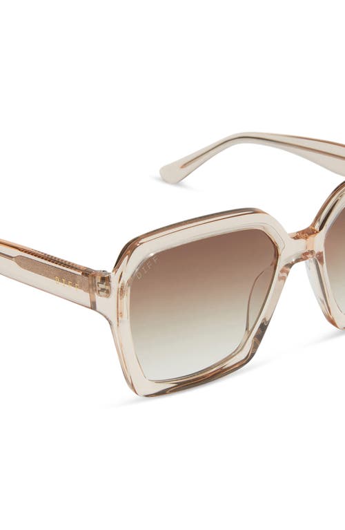 Shop Diff Sloane 54mm Square Sunglasses In Vint Rose Crystal/brown Grad