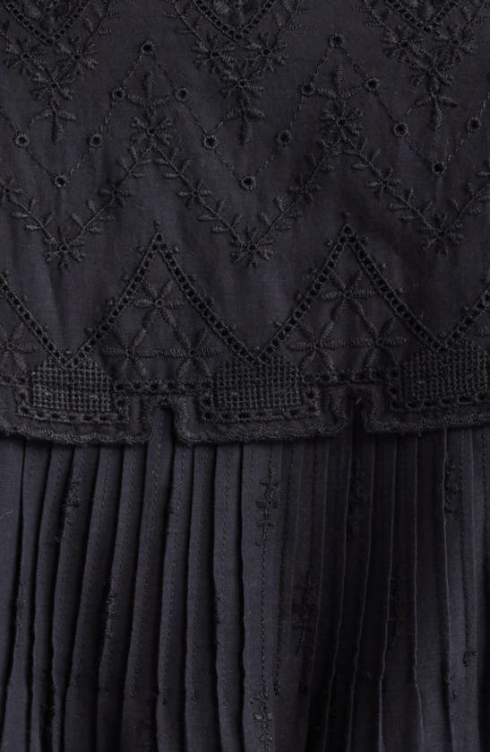 Shop Veronica Beard Chrisjen Embroidered Cotton Minidress In Black