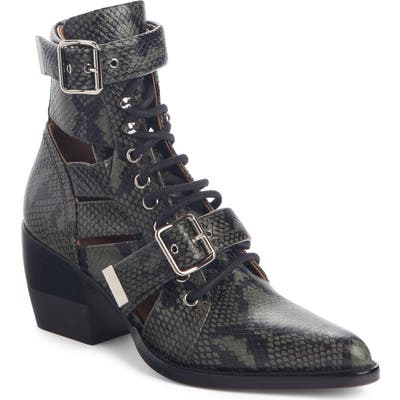 Chloe Rylee Caged Pointy Toe Boot