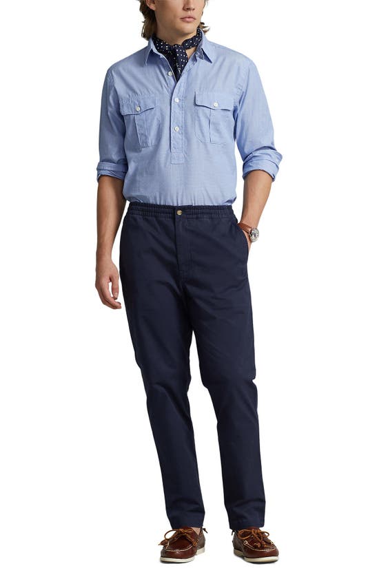 Polo Ralph Lauren Prepster Flat Front Twill Chino Pants Classic Oversized Fit In Navy In Nautical Ink