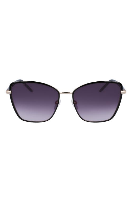 Longchamp 58mm Gradient Butterfly Sunglasses In Black