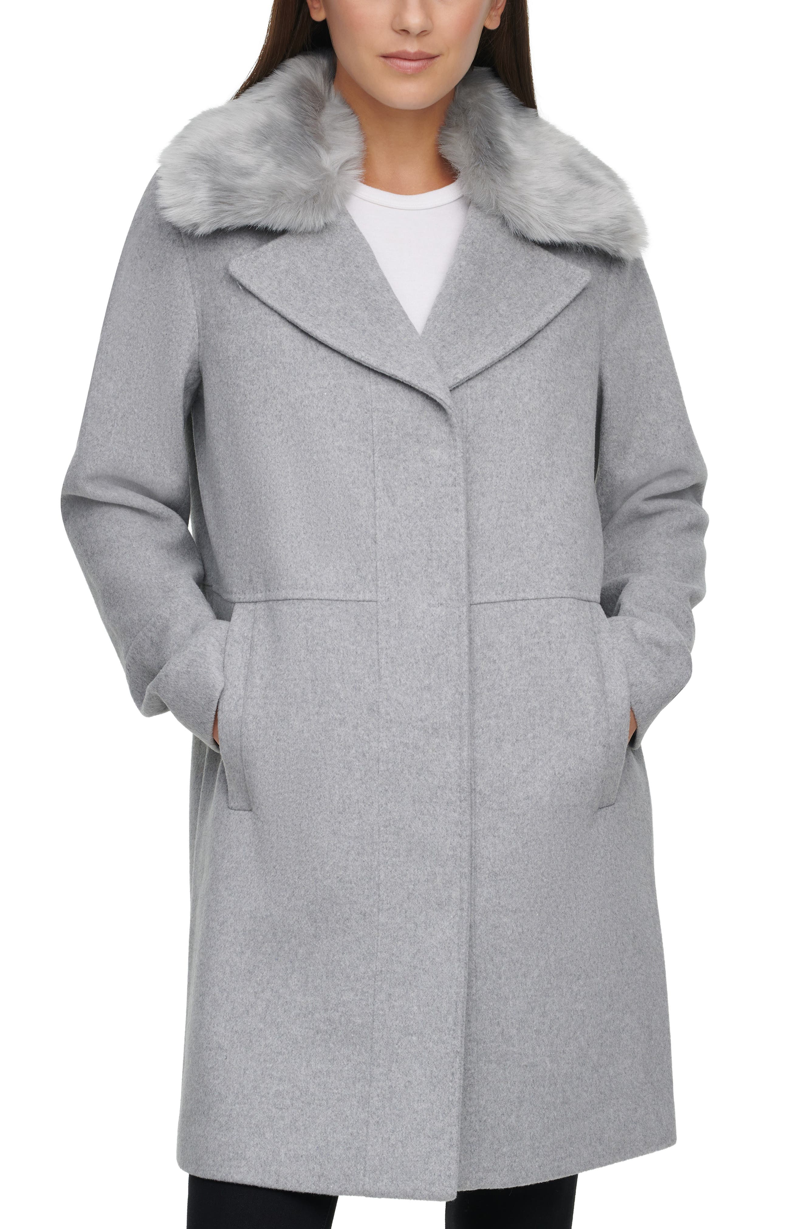 light grey wool coat womens