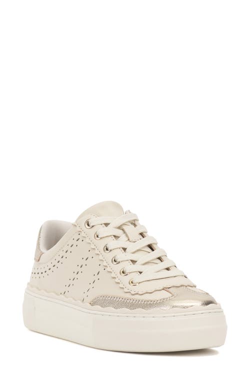 Shop Vince Camuto Jenlie Platform Sneaker In Creamy White/light Gold