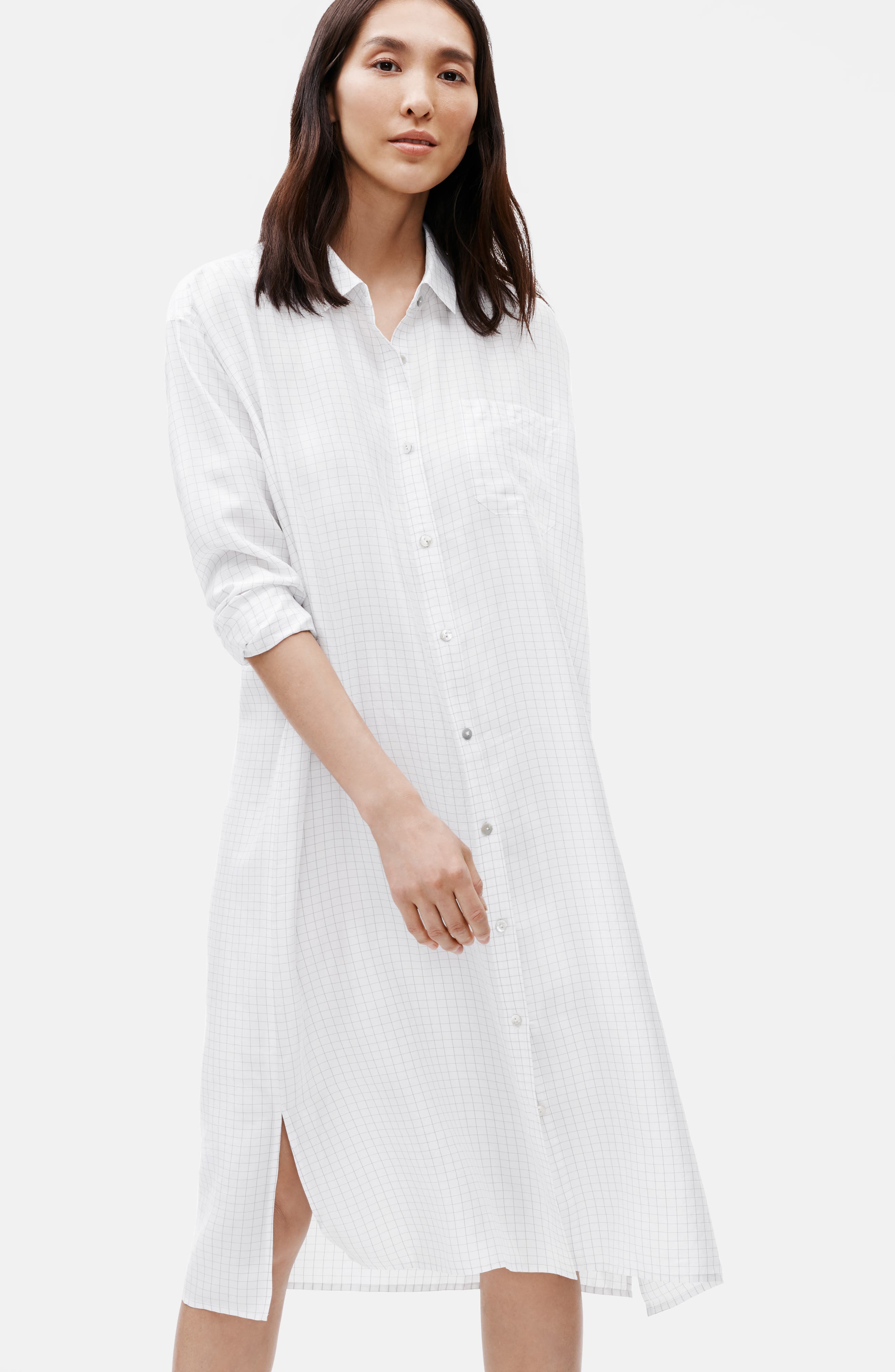 Eileen Fisher Classic Collar Long 