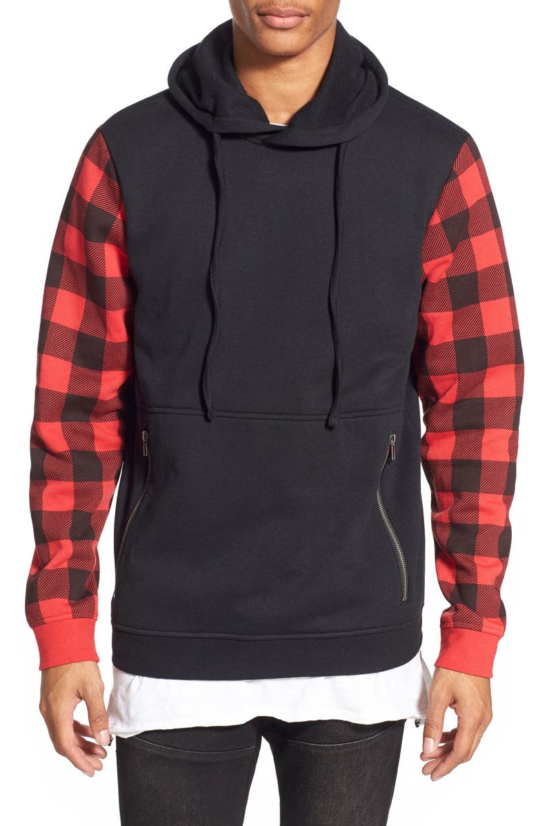 Contrast sleeve hoodie Clearance