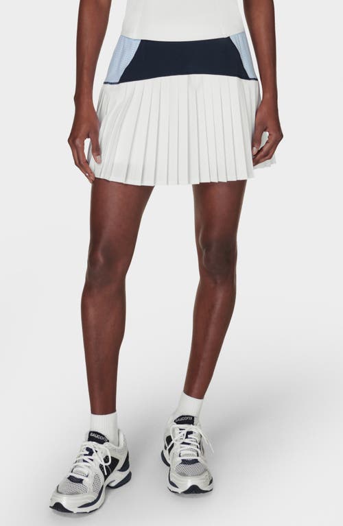 Power Mix Pleated Tennis Skort in White