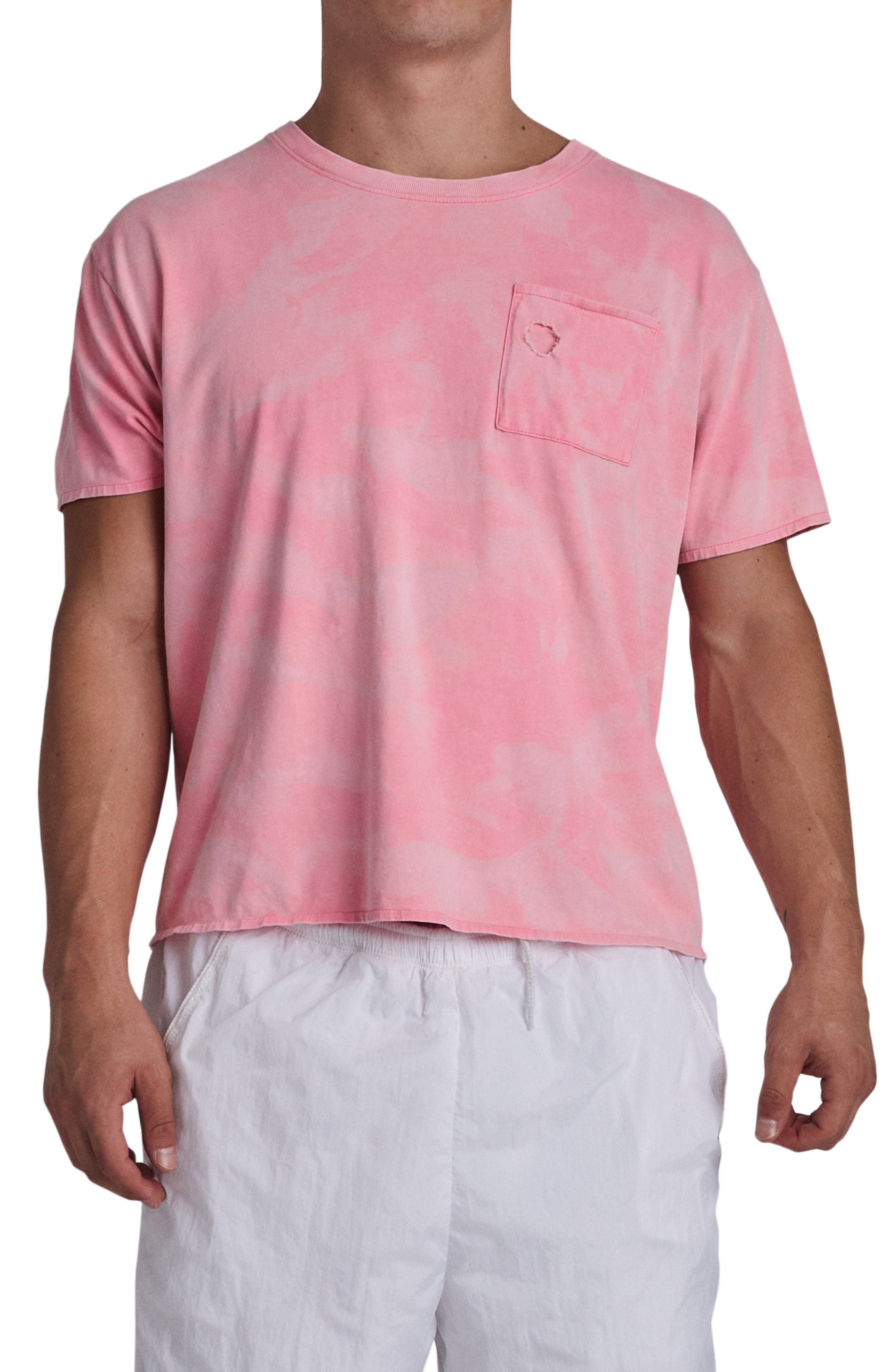 Erl Distressed Cotton T-shirt In Neon 