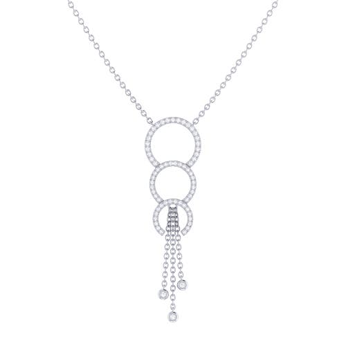 Luvmyjewelry Home Chandelier Trio Diamond Pendant Necklace In Silver