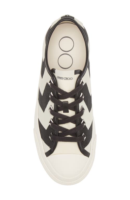 Shop Jimmy Choo Palma Maxi Platform Sneaker In White/black