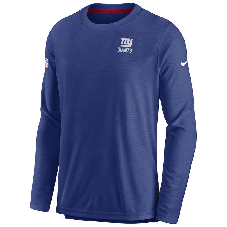 Nike New York Giants Dri-Fit Raglan Crew Longsleeve Blue