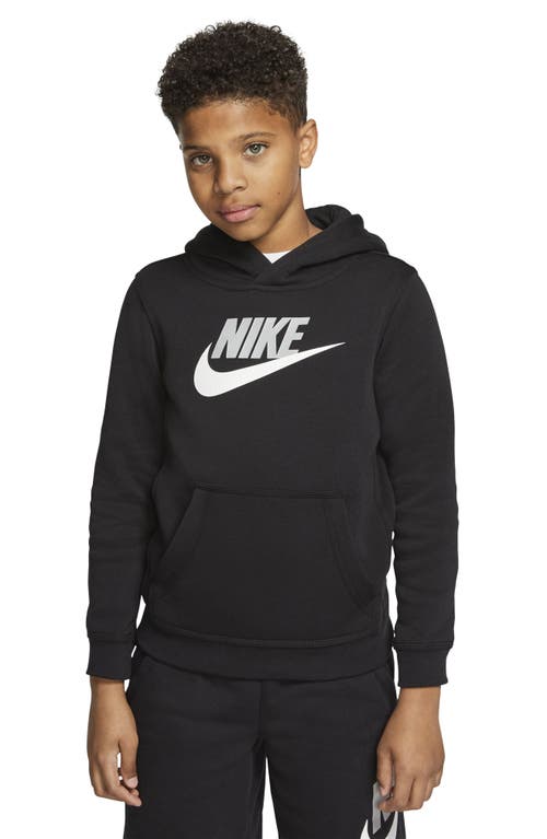 Shop Nike Sportswear Club Fleece Hoodie In Black/lt Smoke Grey