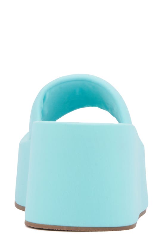 Olivia Miller Uproar Platform Slide Sandal In Light Blue