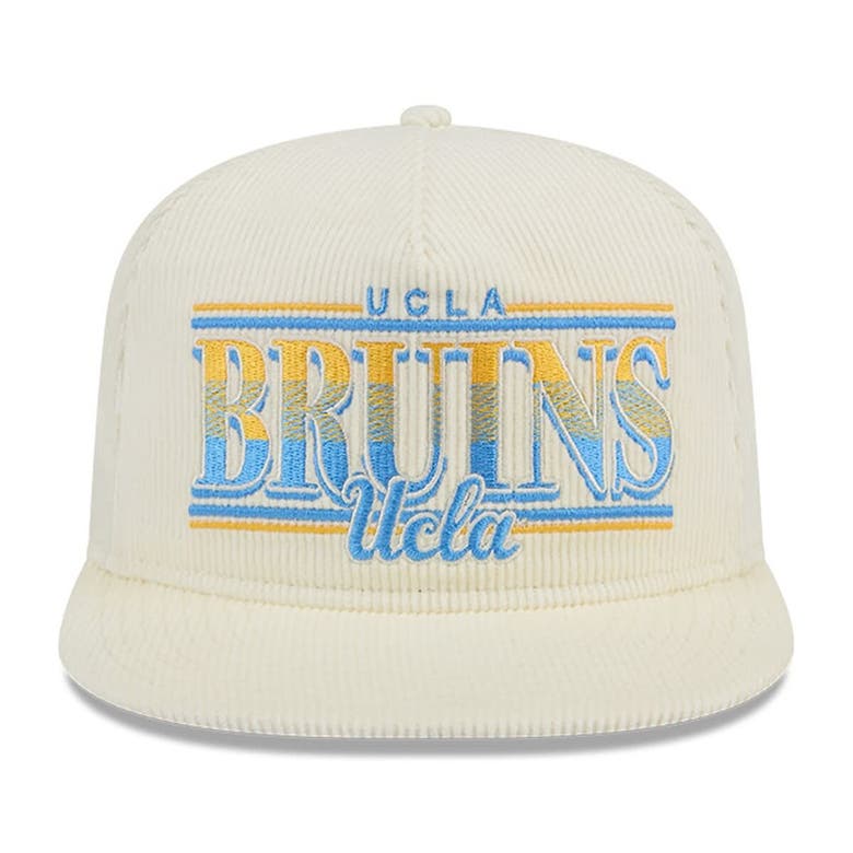 Shop New Era White Ucla Bruins Throwback Golfer Corduroy Snapback Hat In Cream
