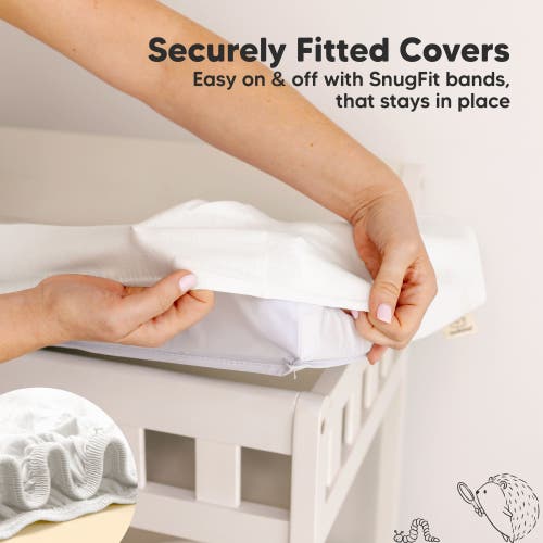 Keababies 2-pack Soothe Changing Pad Covers In Soft White