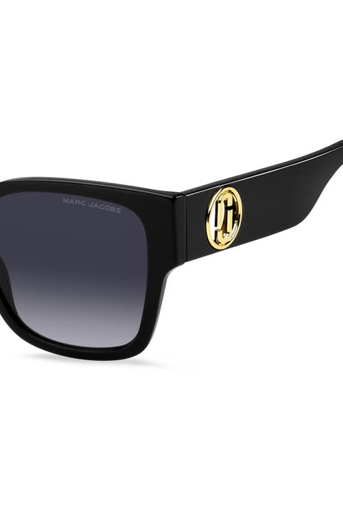 Marc Jacobs 54mm Square Sunglasses In Black/grey Shaded