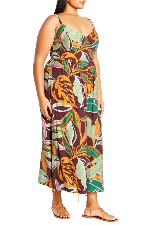 Shop City Chic Jez Floral Maxi Sundress In Opulent Foligae