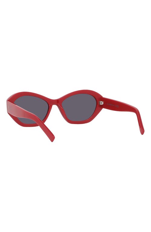 Shop Givenchy Gv Day 57mm Cat Eye Sunglasses In Shiny Red/smoke